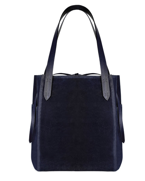 GAEL TOTE BAG in Navy Suede