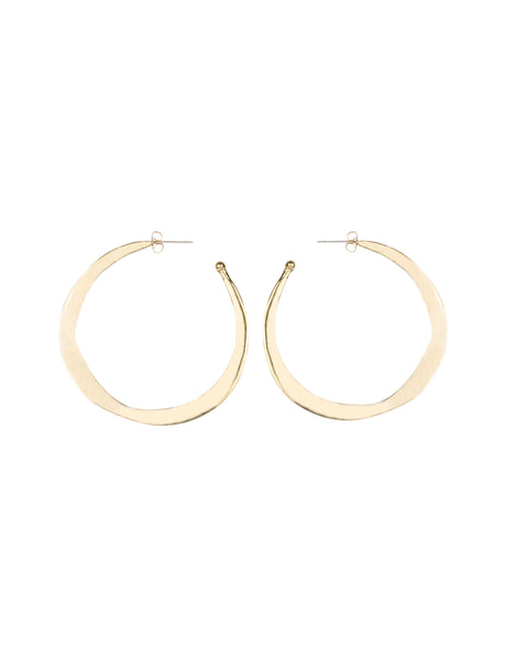 THICK ROUNDED HOOP EARRINGS – Kendall Conrad