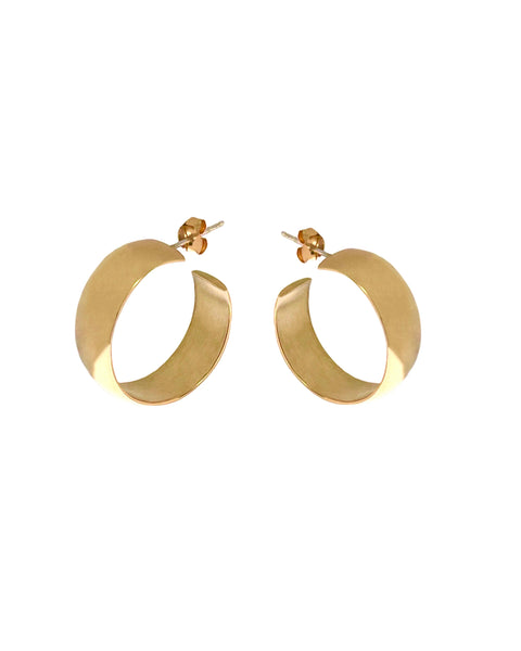 THICK ROUNDED HOOP EARRINGS – Kendall Conrad