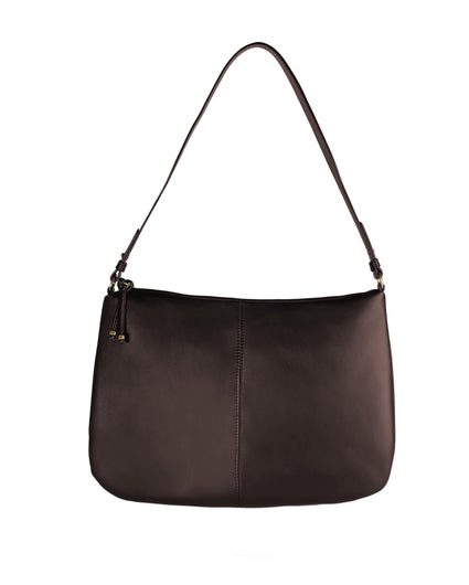 PAZ SHOULDER BAG in Umber Suede – Kendall Conrad