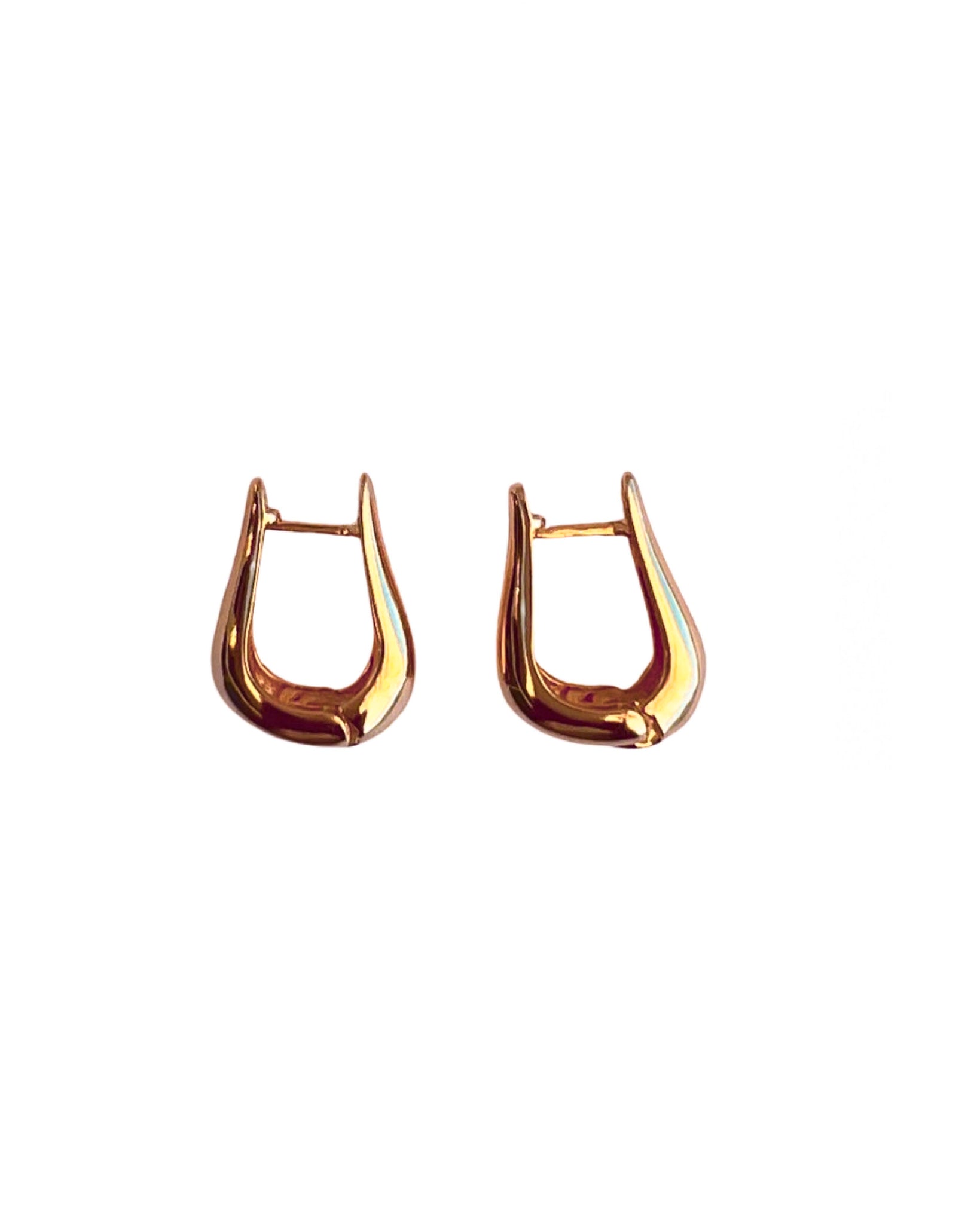 THICK ROUNDED HOOP EARRINGS – Kendall Conrad