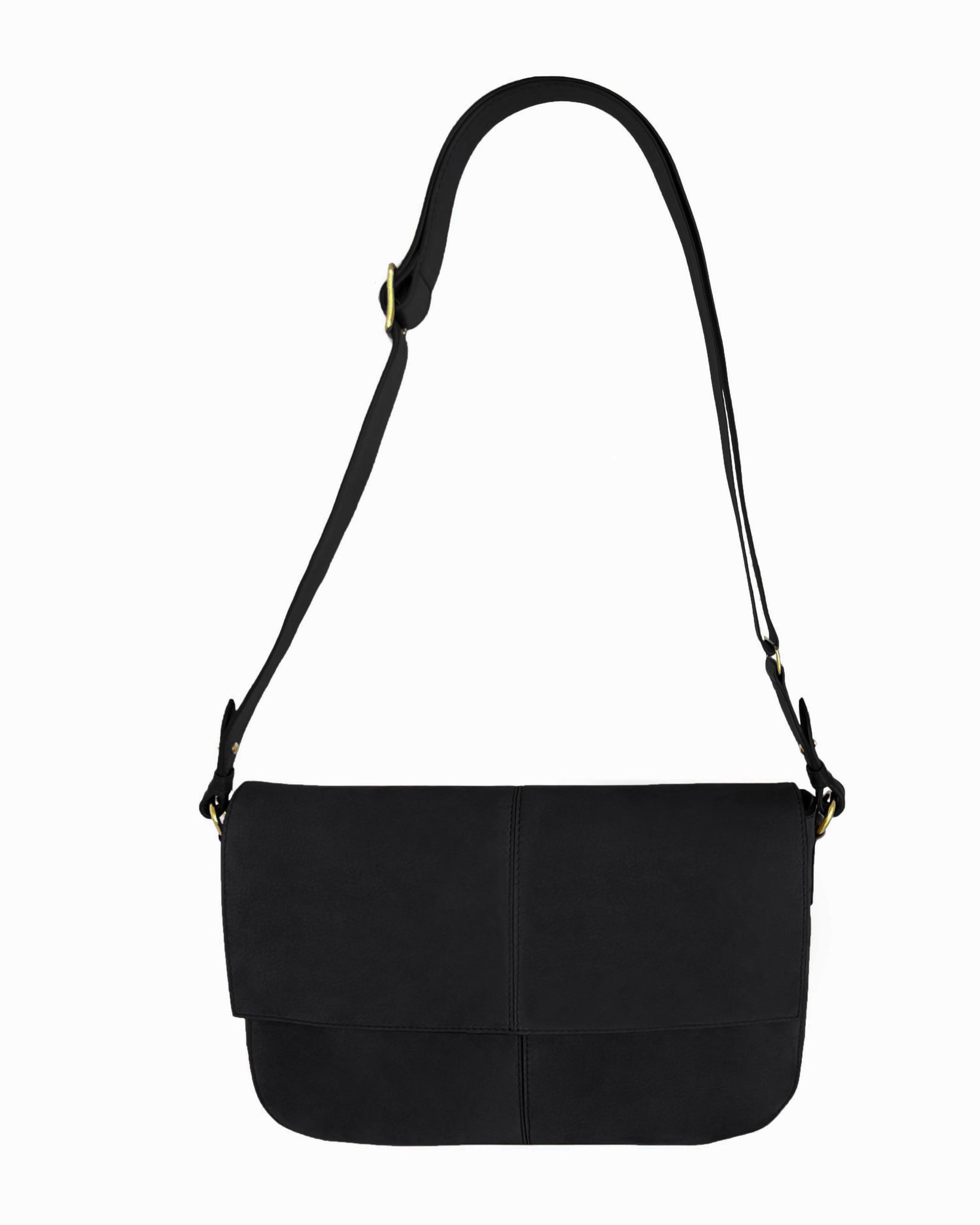 Suede Crossbody Black Leather Shoulder Leather Bag Sling Bag 