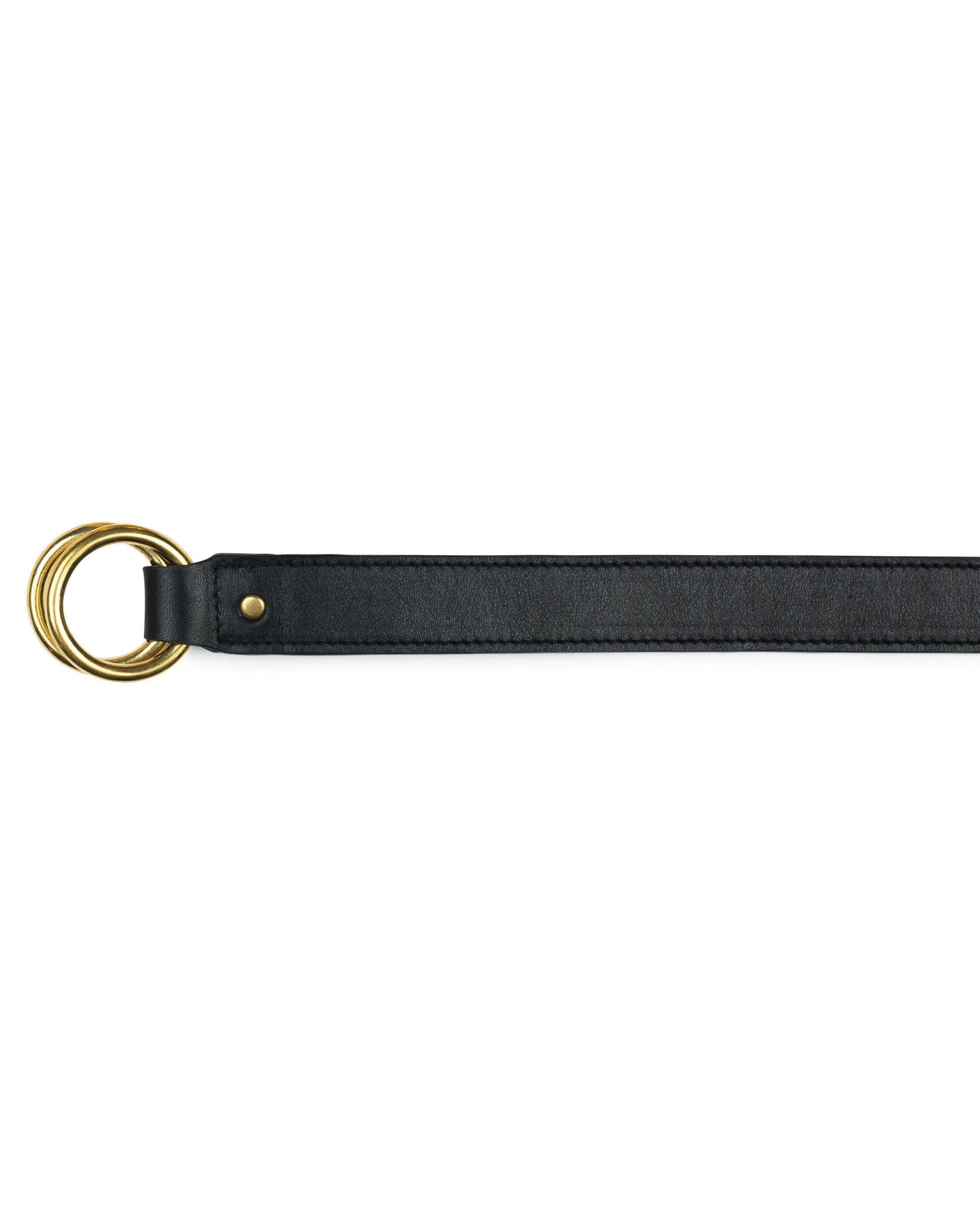 DOUBLE RING BELT in Black Napa – Kendall Conrad