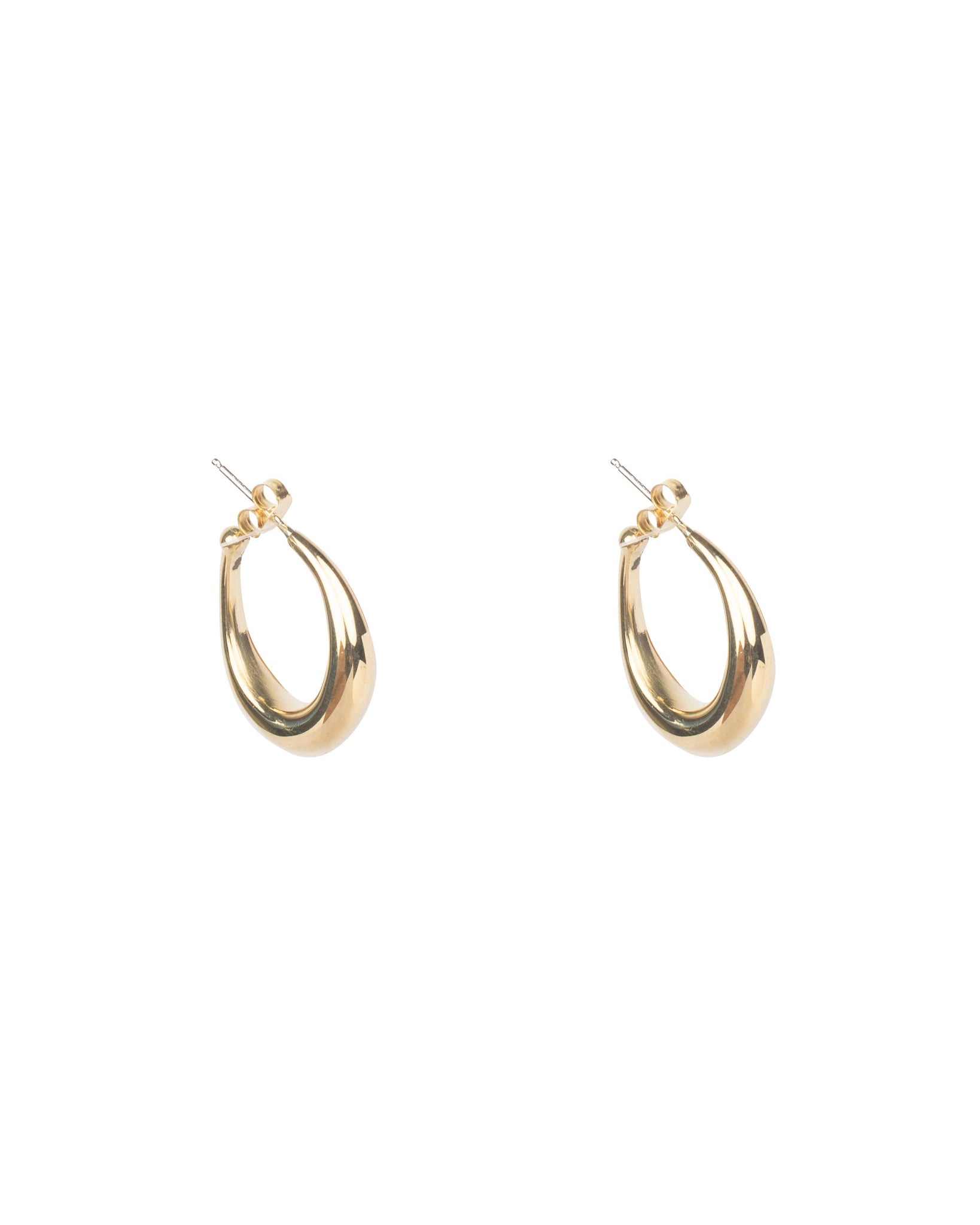 THICK ROUNDED HOOP EARRINGS – Kendall Conrad