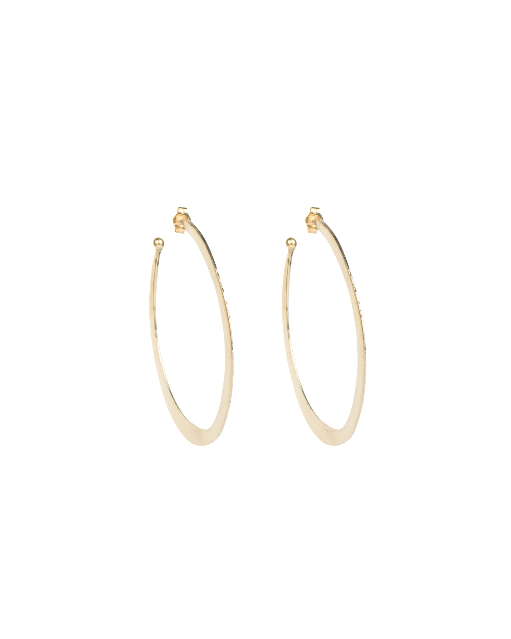 THICK ROUNDED HOOP EARRINGS – Kendall Conrad